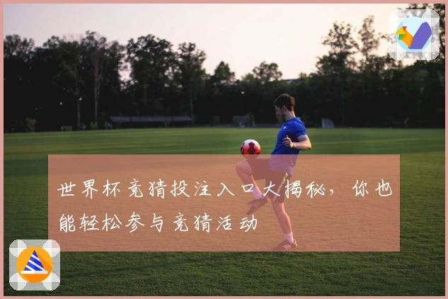 世界杯竞猜投注入口大揭秘，你也能轻松参与竞猜活动